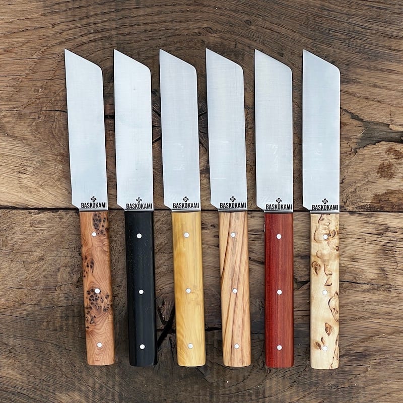 Coffret de 6 couteaux basques de table Mahaia bois